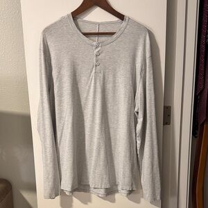 lululemon athletica Heather Gray Long Sleeve Henley